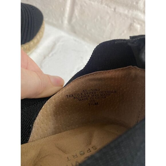 Adrienne Vittadini Sport AV Niko Black Knit Espadrilles Sz 7.5M - Picture 5 of 6